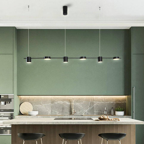 Lustre design à LED allongé en métal style Luxury Hang - vue 6 sur 14