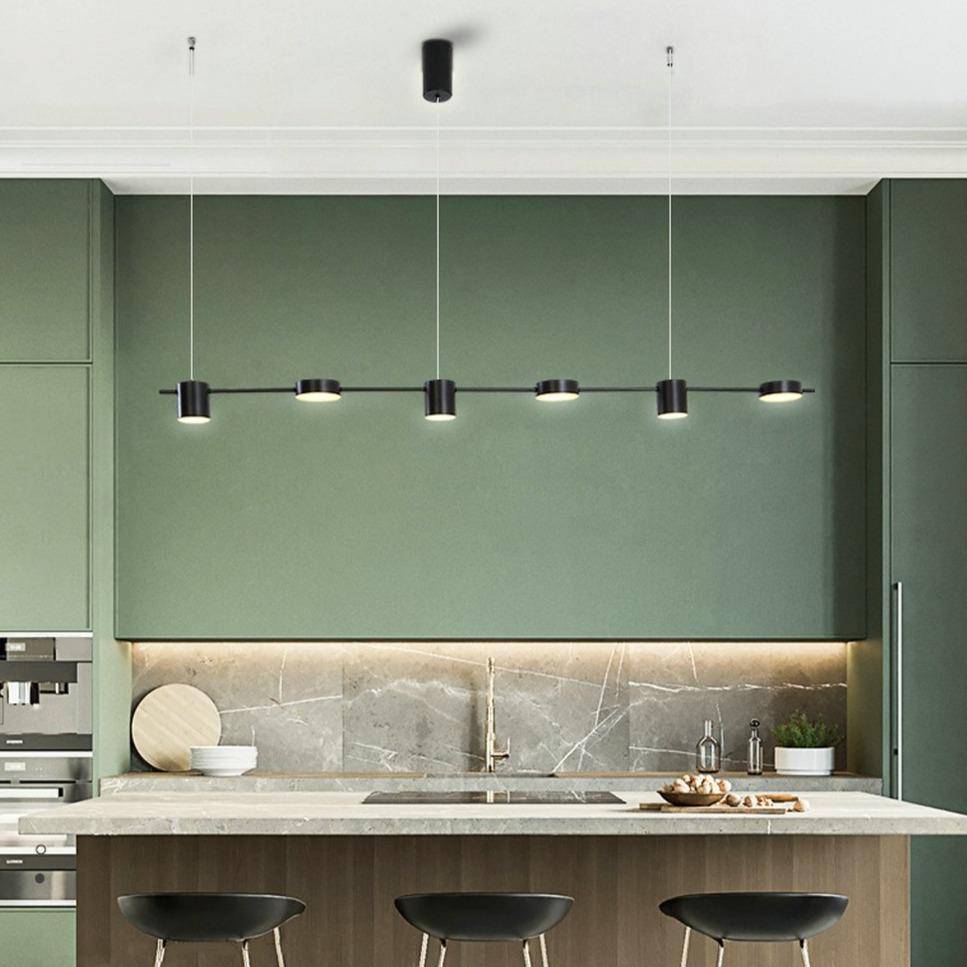 Lustre design à LED allongé en métal style Luxury Hang - vue 5 sur 14
