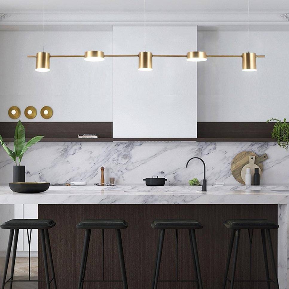 Lustre design à LED allongé en métal style Luxury Hang - vue 8 sur 14