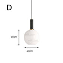 Suspension moderne ovale en verre blanc Valette