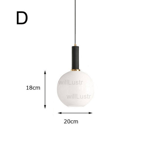 Suspension moderne ovale en verre blanc Valette - vue 8 sur 13