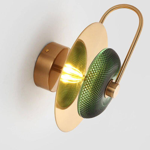 Applique murale design à LED avec disque et verre cristal Hôtel - vue 5 sur 8