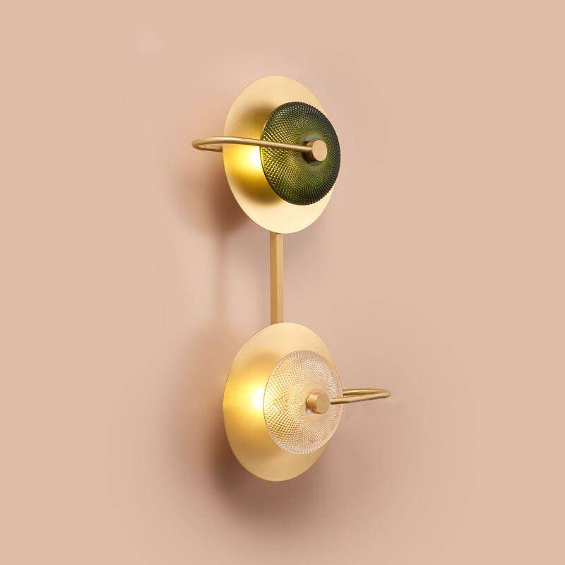 Applique murale design à LED avec disque et verre cristal Hôtel - vue 7 sur 8