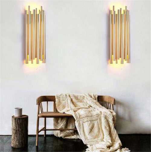 Applique murale design LED en métal doré style Shining - vue 3 sur 8