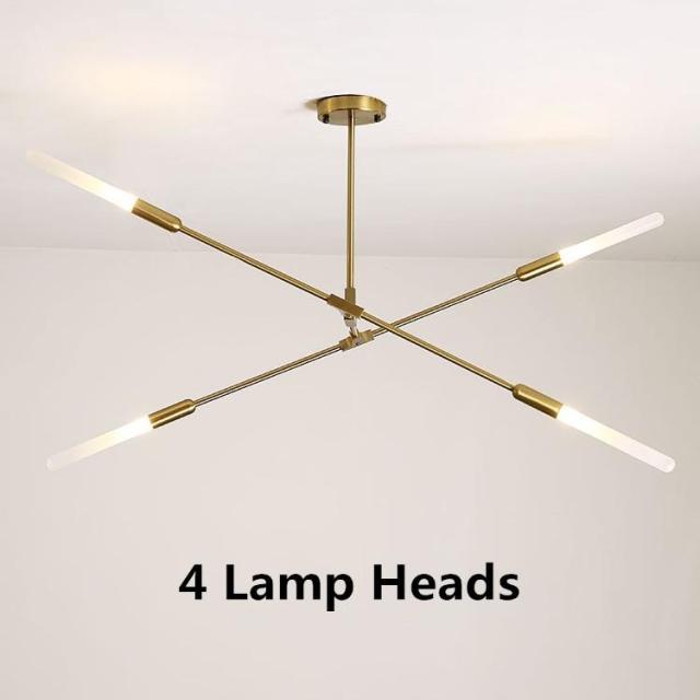 Lustre moderne LED baguettes avec extrémités lumineuses Suvan - vue 7 sur 11