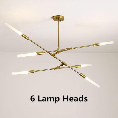 Lustre moderne LED baguettes avec extrémités lumineuses Suvan - vue 11 sur 11