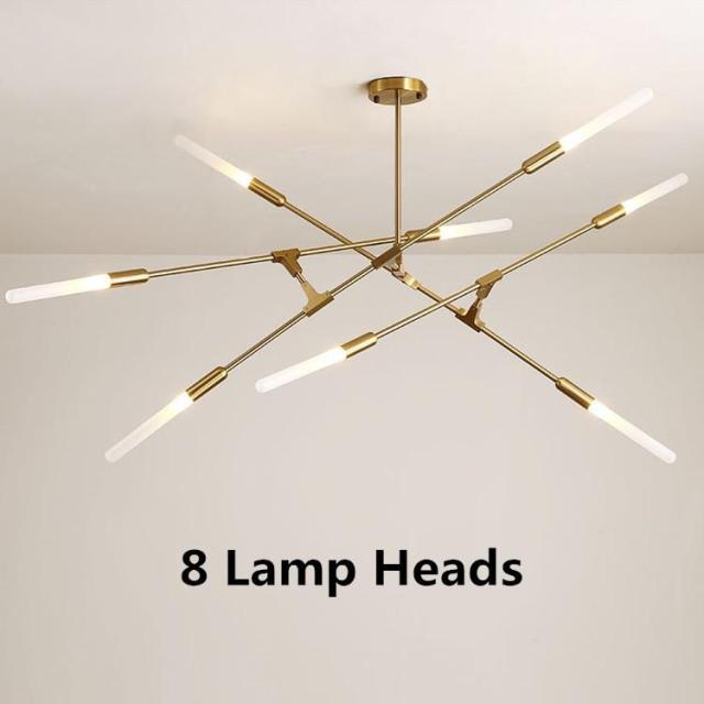 Lustre moderne LED baguettes avec extrémités lumineuses Suvan - vue 11 sur 11