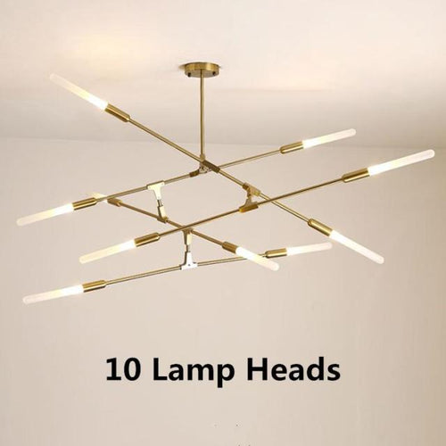 Lustre moderne LED baguettes avec extrémités lumineuses Suvan - vue 9 sur 11