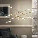 Lustre moderne LED baguettes avec extrémités lumineuses Suvan