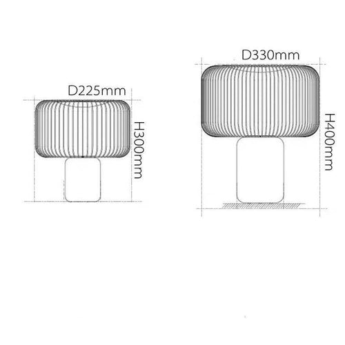 Lampe à poser design à LED avec abat-jour cage arrondie en métal noir - vue 15 sur 14