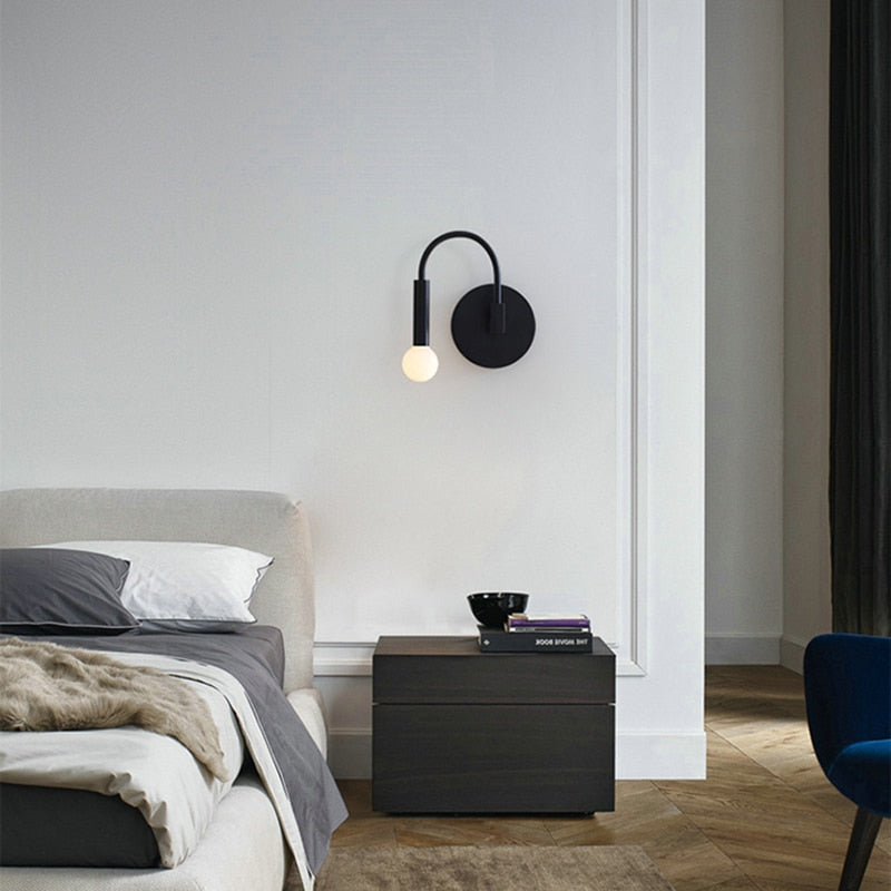 Applique murale moderne LED en forme d'arc métallique Iraide - vue 4 sur 9