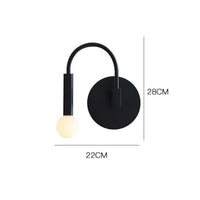 Applique murale moderne LED en forme d'arc métallique Iraide