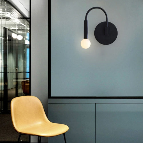 Applique murale moderne LED en forme d'arc métallique Iraide - vue 4 sur 9