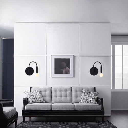 Applique murale moderne LED en forme d'arc métallique Iraide - vue 7 sur 9