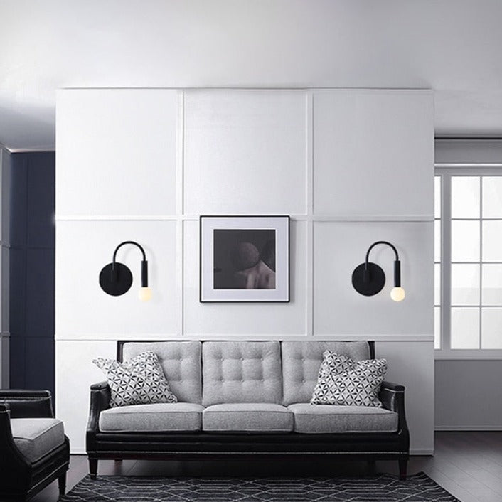 Applique murale moderne LED en forme d'arc métallique Iraide - vue 6 sur 9