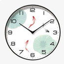 Horloge murale ronde avec poissons colorés Chansrun