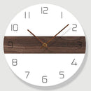 Horloge murale ronde bicolore avec bande et chiffres 30cm