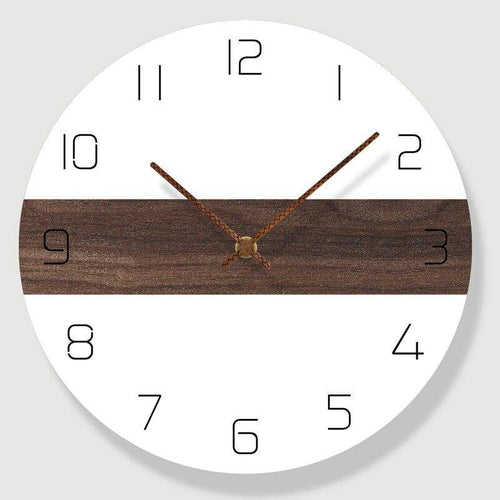 Horloge murale ronde bicolore avec bande et chiffres 30cm - vue 8 sur 7