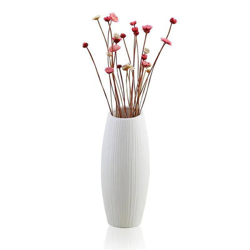 Vase en céramique design blanc minimaliste - vue 6 sur 6
