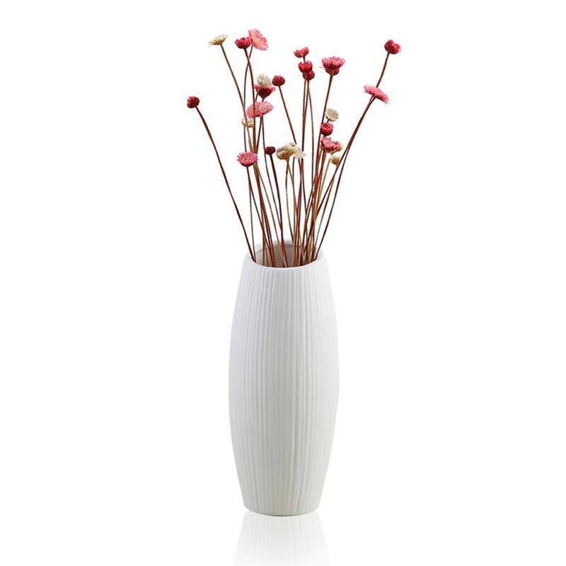 Vase en céramique design blanc minimaliste - vue 5 sur 6