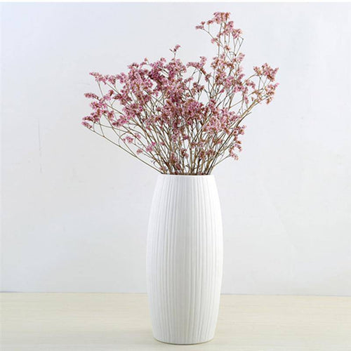 Vase en céramique design blanc minimaliste - vue 4 sur 6