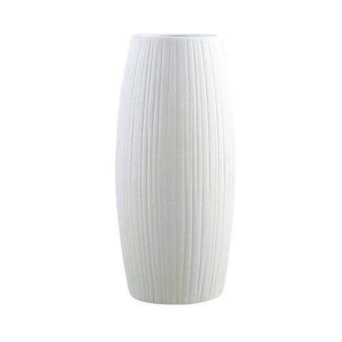 Vase en céramique design blanc minimaliste - vue 5 sur 6