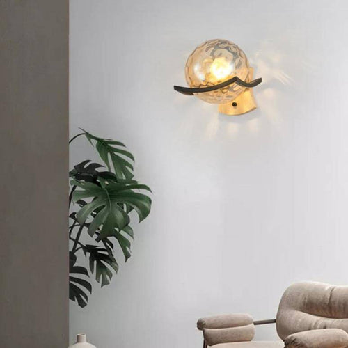 Applique murale design LED boule en verre cristal Luxury - vue 4 sur 4