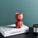 Vase statue en résine colorée Creative