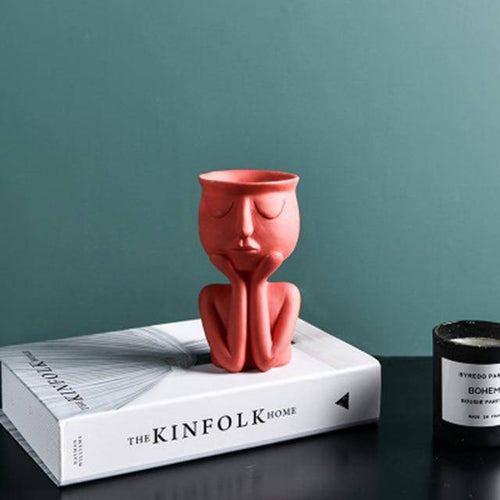 Vase statue en résine colorée Creative - vue 8 sur 7