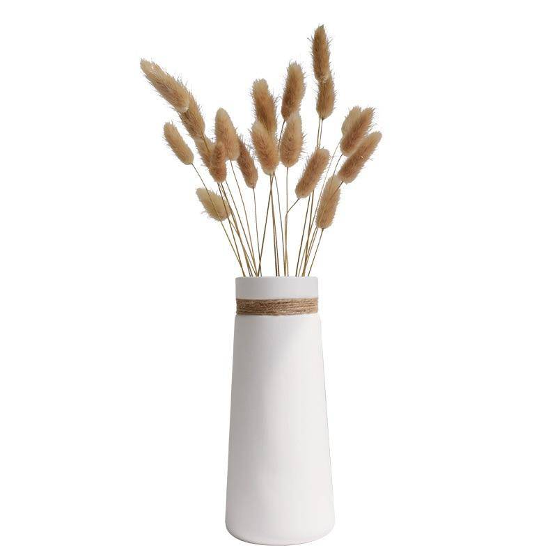Vase moderne en céramique blanc style Japan Artist - vue 8 sur 8