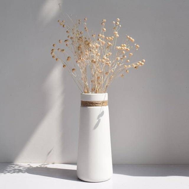 Vase moderne en céramique blanc style Japan Artist - vue 4 sur 8