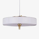 Suspension design LED avec abat-jour circulaire en métal style Juna