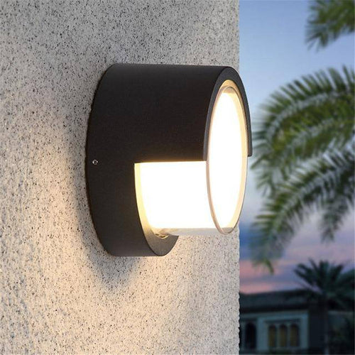 Applique extérieur LED ronde noire Porch - vue 5 sur 4