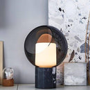 Lampe à poser design LED en marbre avec boule en verre Luxury