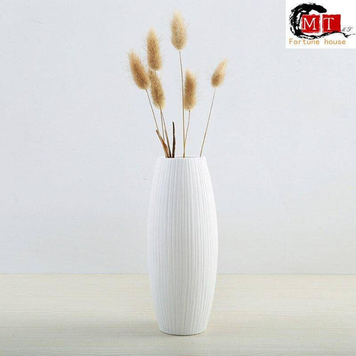 Vase moderne en porcelaine blanc Nordic - vue 6 sur 10