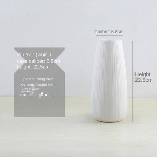 Vase moderne en porcelaine blanc Nordic - vue 8 sur 10