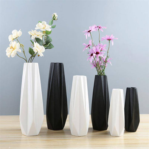 Vase géométrique en céramique style Wedding - vue 3 sur 10