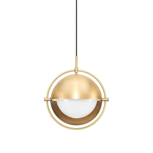 Suspension design à LED avec abat-jour en métal doré style Ball - vue 6 sur 7