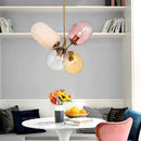 Suspension design LED avec abats-jours colorés Nordic