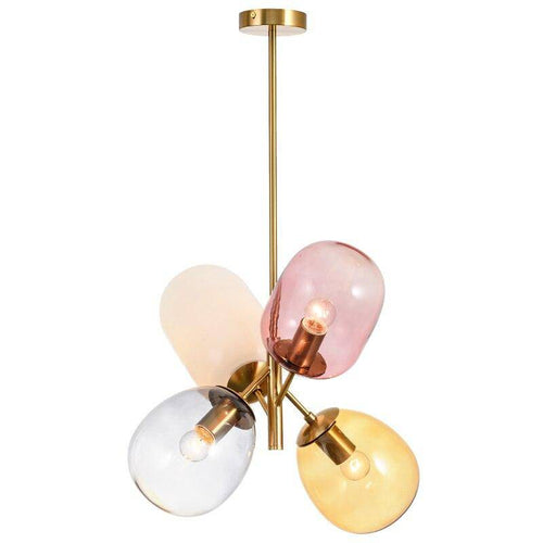 Suspension design LED avec abats-jours colorés Nordic - vue 4 sur 4