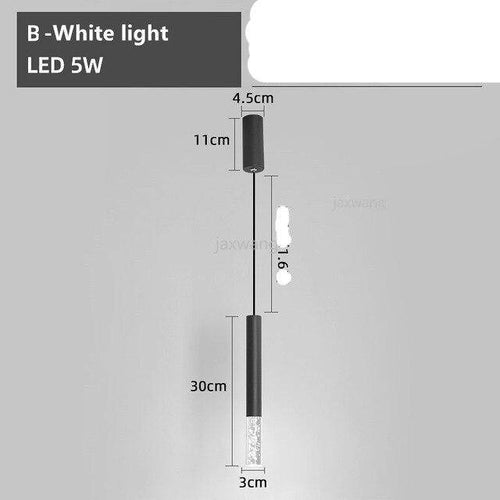 Suspension design LED en tube cylindrique métal Bar - vue 11 sur 12