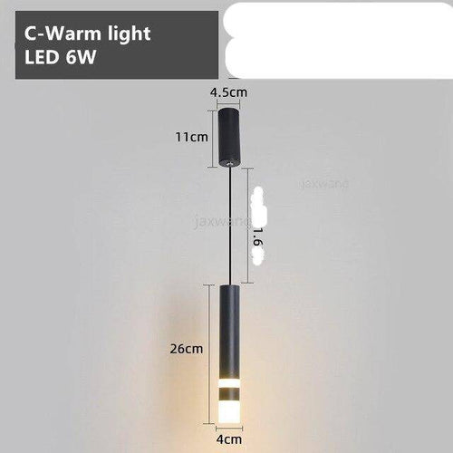 Suspension design LED en tube cylindrique métal Bar - vue 10 sur 12