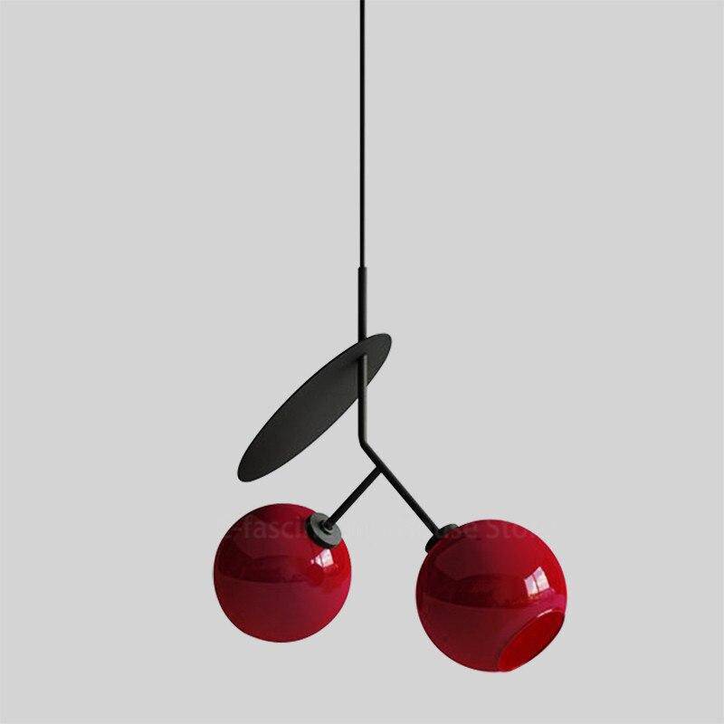 Suspension design LED en métal style cerise deco - vue 6 sur 12