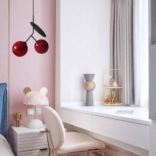 Suspension design LED en métal style cerise deco - vue 3 sur 12