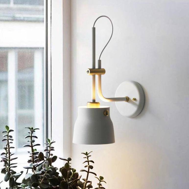 Applique murale design LED avec abat-jour arrondi en métal mat - vue 2 sur 7