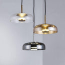 Suspension design arrondie en verre fumé Loft LED
