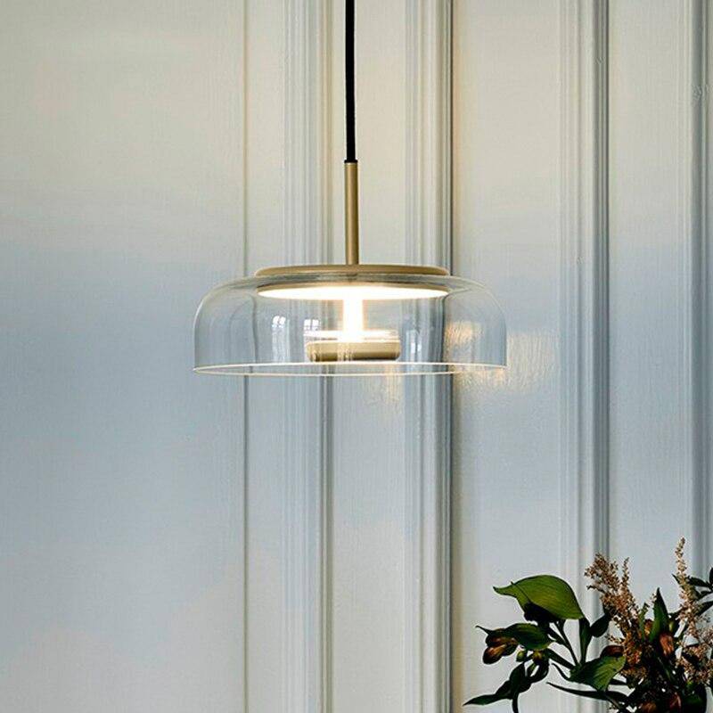 Suspension design arrondie en verre fumé Loft LED - vue 12 sur 13