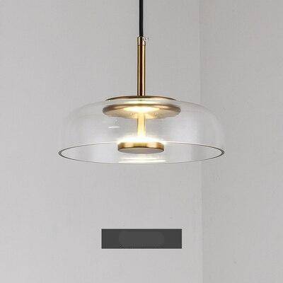 Suspension design arrondie en verre fumé Loft LED - vue 12 sur 13