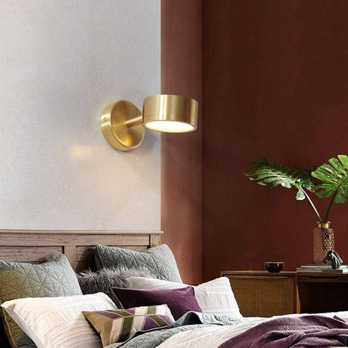 Applique murale LED avec lampe cylindrique et tige dorée Lofty - vue 5 sur 10