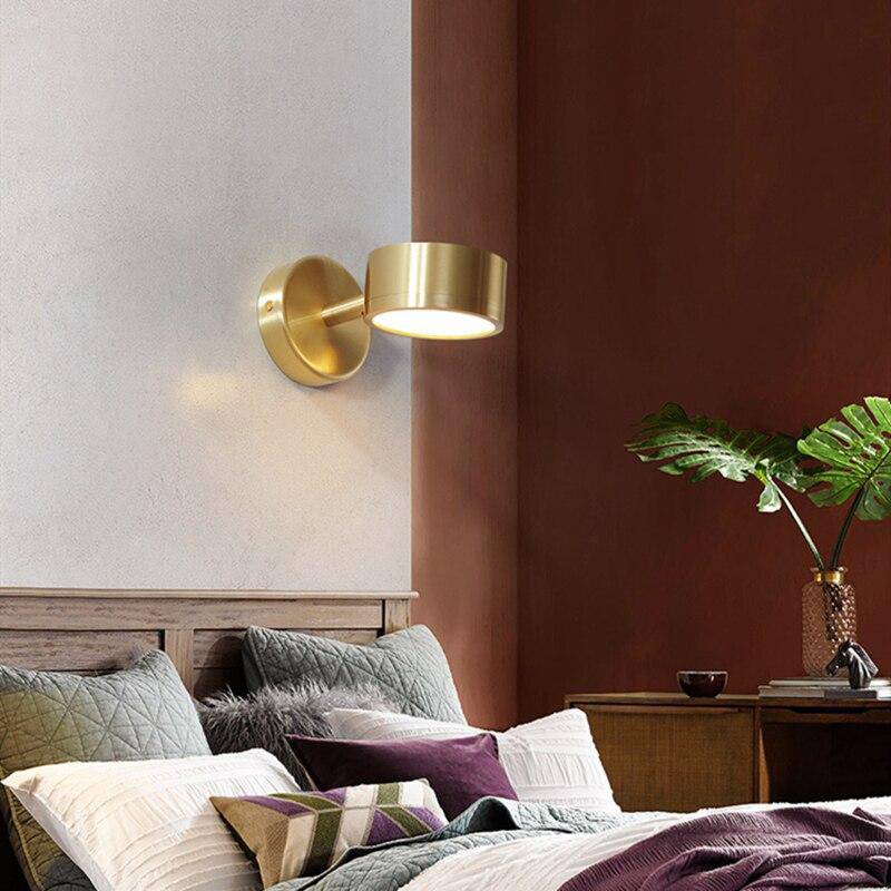 Applique murale LED avec lampe cylindrique et tige dorée Lofty - vue 4 sur 10